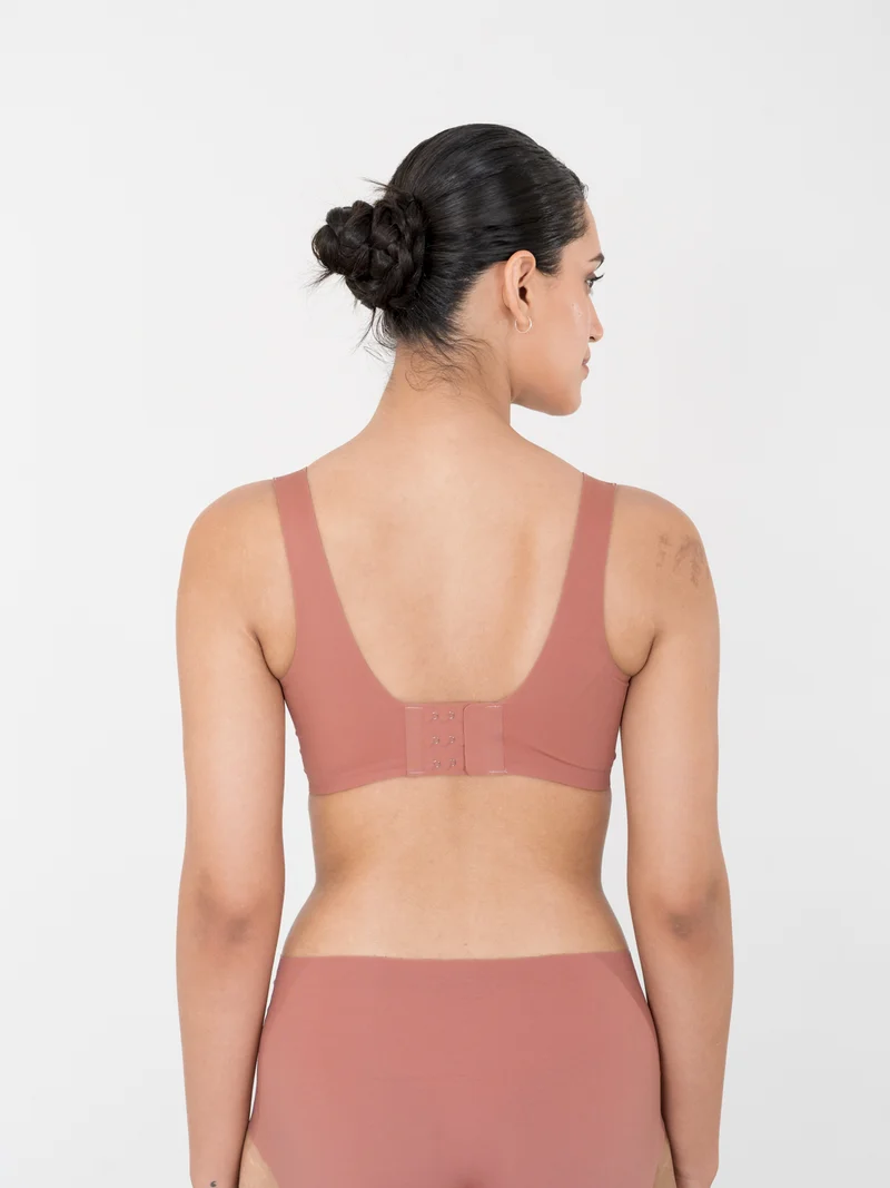 Shapercult Store Skyn Full Coverage Bra in Dusty Red for Women